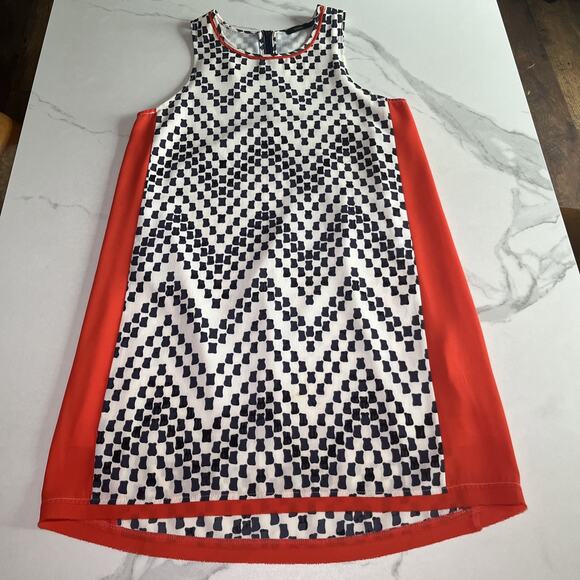 THML Shift Dress Size XS Anthroplogie Womens Mini Sleeveless Lined Geo Print Zip - Picture 1 of 11